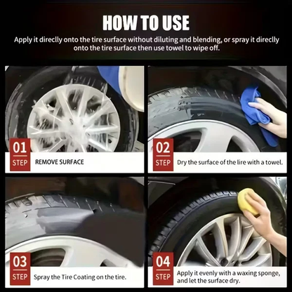 ✨ Car Tyre & Plastic Trim Renewal Paste – Restores Shine, Prevents Cracking & Easy Application 🛞