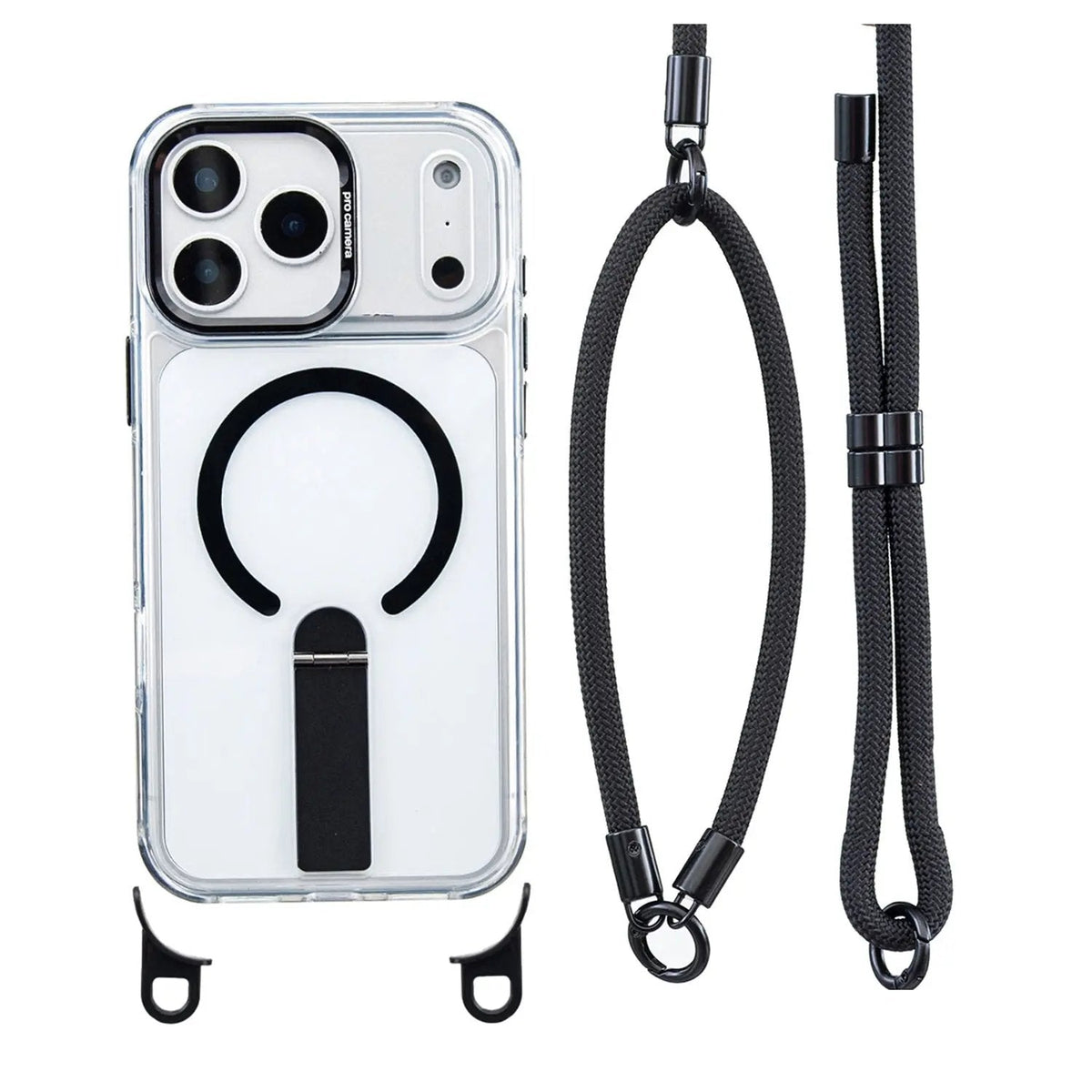 MagSafe Smartphone Case with Detachable Crossbody Neck Lanyard Strap