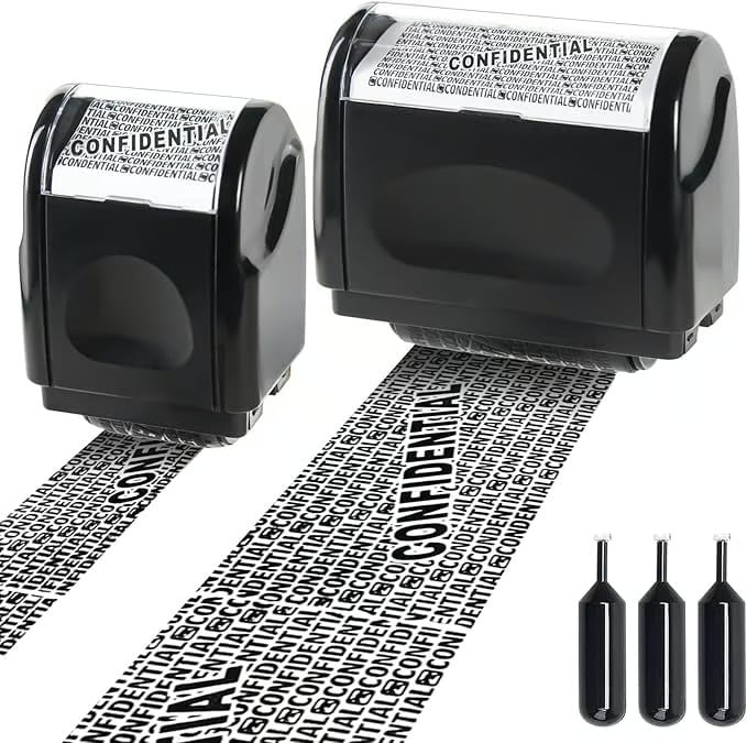 Privacy Protection Security Roller Stamp — Address & Billing Info Blocker, Home & Office Mailing Essentials 100m Long-Lasting Roll