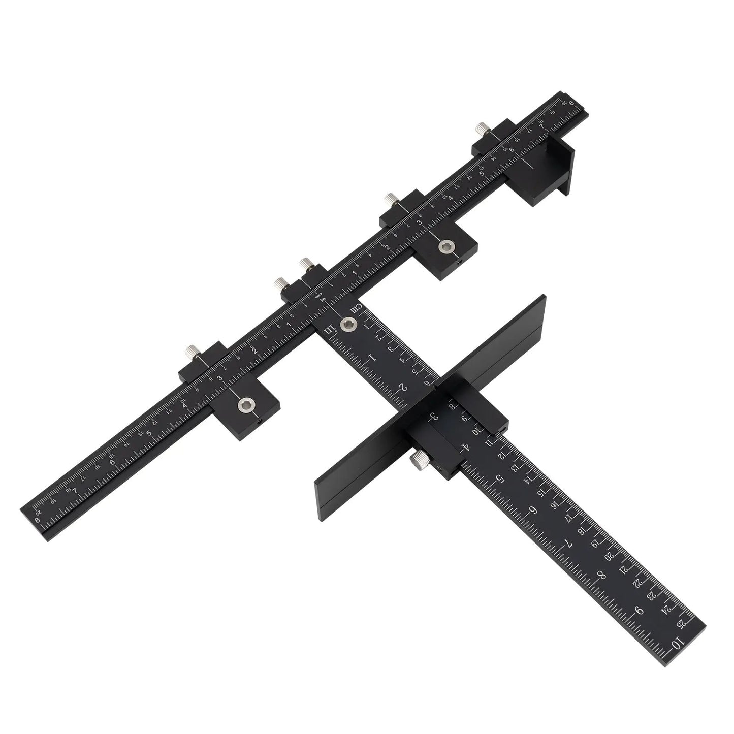 Cabinet Hardware Jig – Handle Template with Engraved Rulers & Self‑Punching Centre