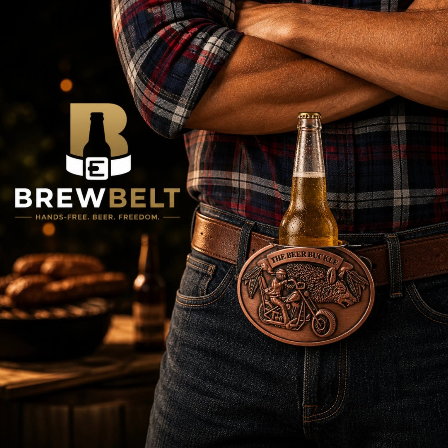 🍺 Hands-free Beer Belt Buckle Holder