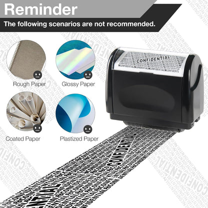 Privacy Protection Security Roller Stamp — Address & Billing Info Blocker, Home & Office Mailing Essentials 100m Long-Lasting Roll