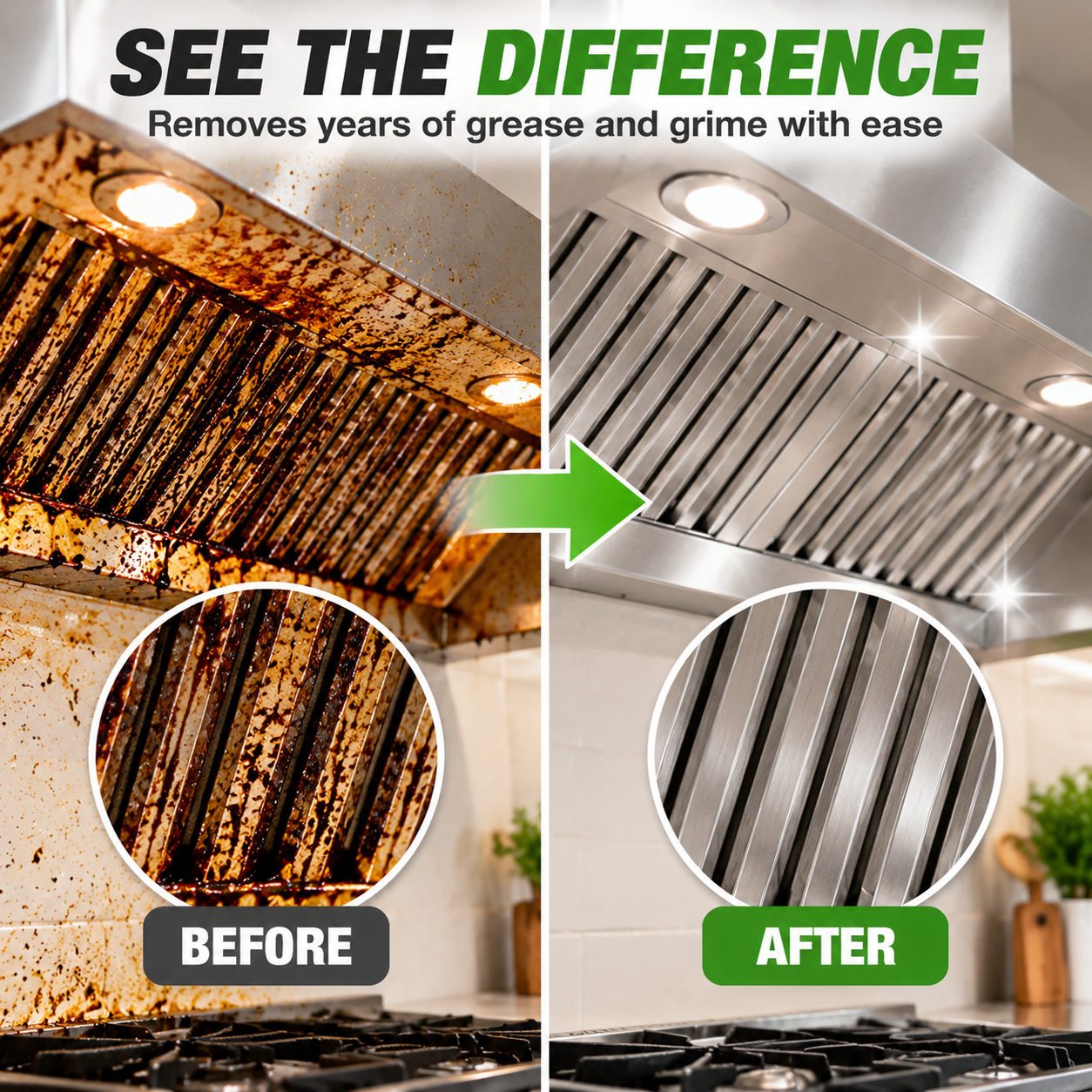 Kitchen Degreaser Spray – Heavy-Duty Grease Remover for Stoves, Ovens & Cabinets