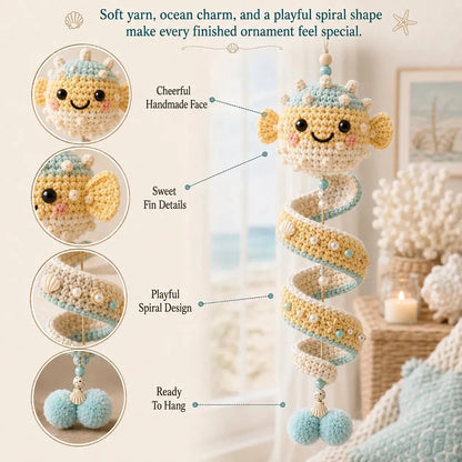 🌊 Marine Animal Themed Spiral Crochet Hanging Kit for Beginners | Complete Kit with All Tools & Step‑by‑Step Guide Included 💕