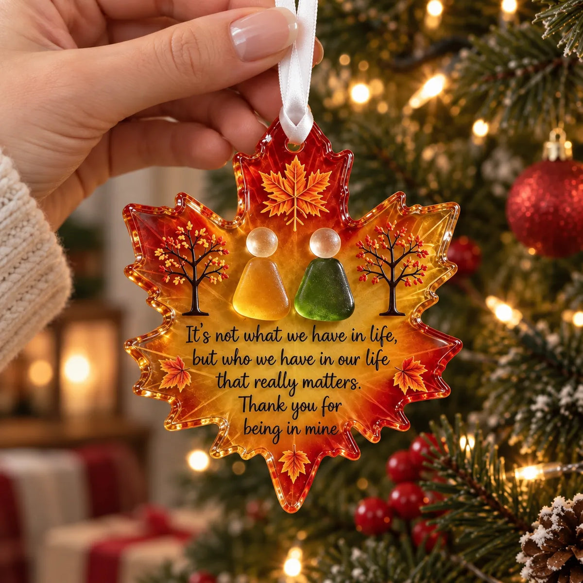 🌊Handmade Sea Glass Keepsake Ornament 🍁❄ A Meaningful Gift for Friendship, Family & Love