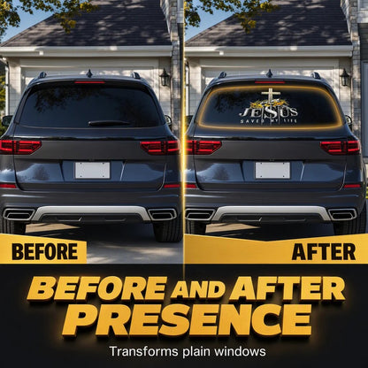 Christian Cross Car Decal – Waterproof Vinyl Faith Sticker