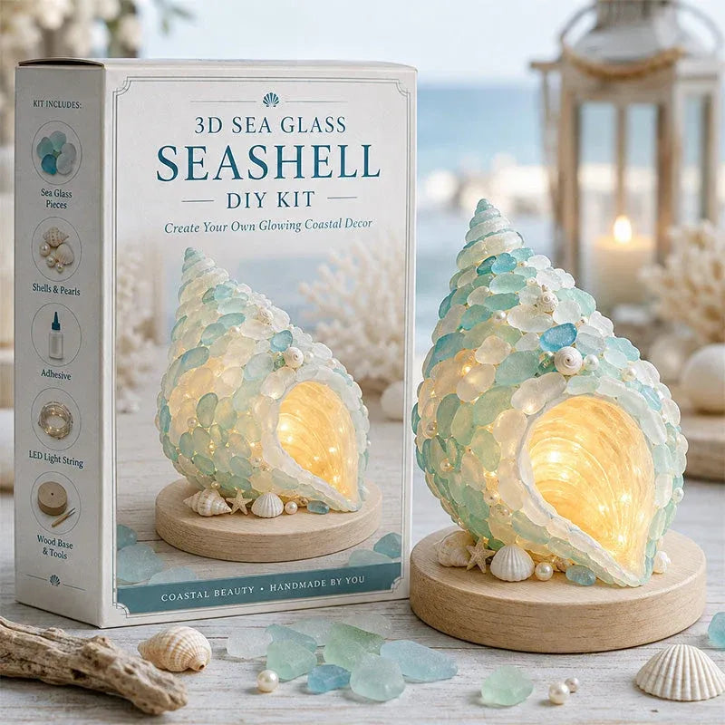 🌊✨ DIY 3D Sea Glass Art Kit – Beginner-Friendly, No Experience Needed | Coastal & Christmas Collection
