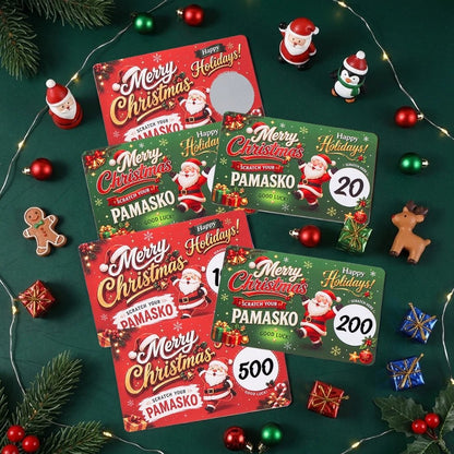 🎅Christmas Scratch Cards – Holiday Party Game, Lucky Draw & Surprise Gift Cards with Scratch-Off Stickers