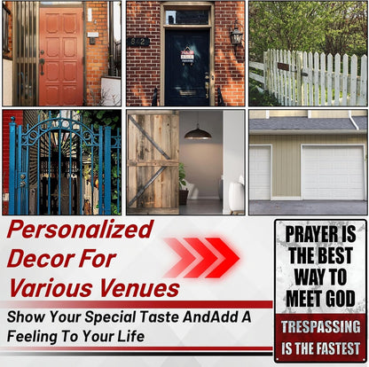 Funny "No Trespassing" Metal Warning Sign