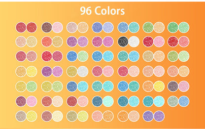 🎨Glitter Effect Brush Markers🥇✨: Create Sparkling Art Smoothly 🥳(🌈24-96 Colors | Smooth No Clog | No Bleed Through📝)