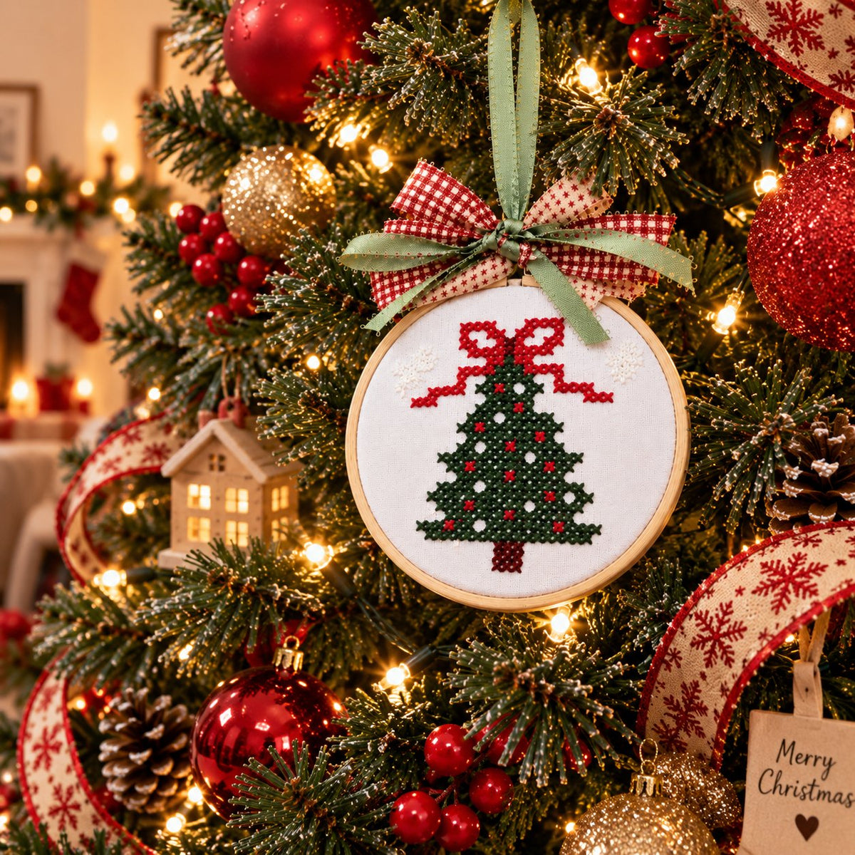 🎄Complete Christmas Embroidery Ornament DIY Kit