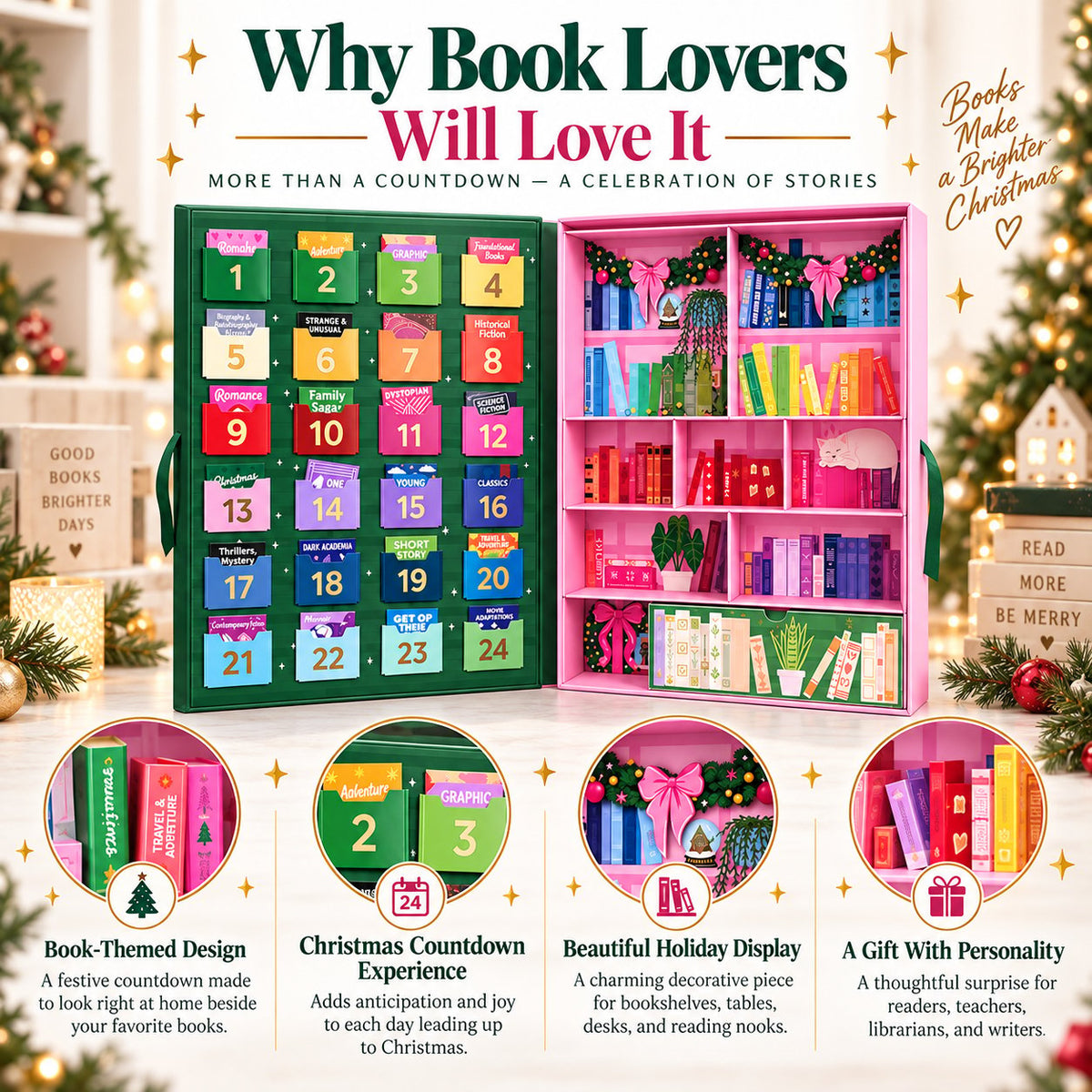 📚 🎄The Book Lover's Advent Calendar - 🎁 A Christmas Countdown Made for People Who Love Books ❤️
