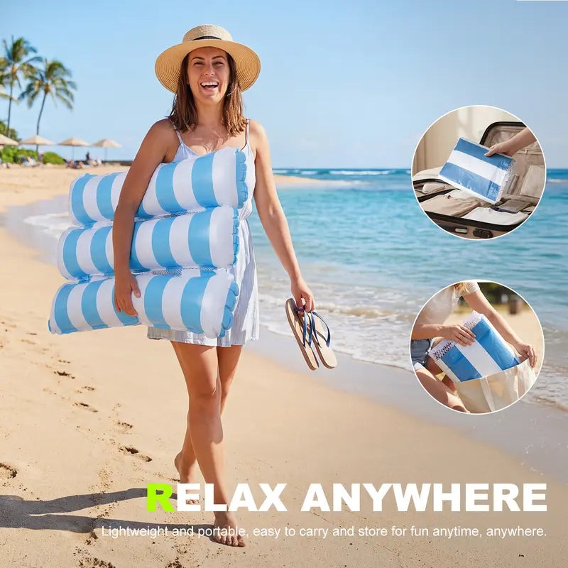 4-in-1 Inflatable Pool Hammock with Mesh & Free Hand Pump 🌊