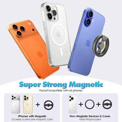 Magnetic Ring Phone Stand & Fidget Spinner – 2-in-1 Foldable 360° Rotating Magnetic Grip
