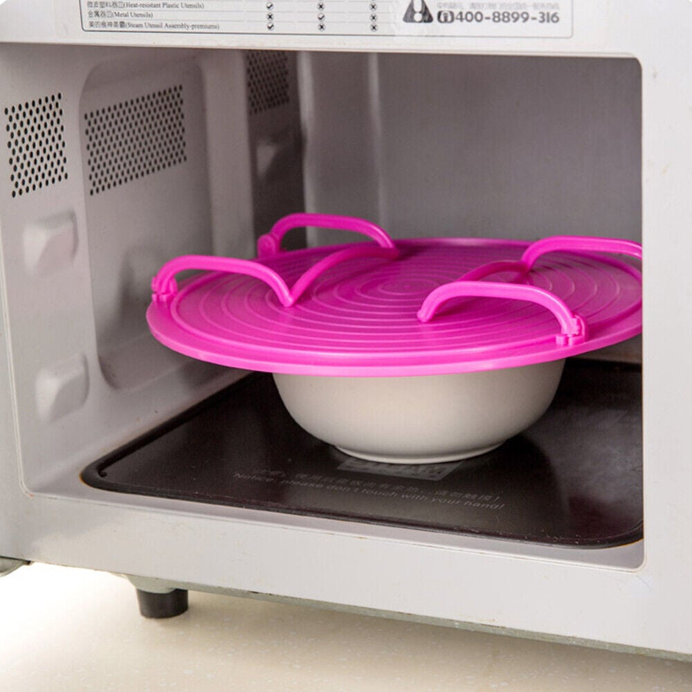 Foldable Microwave Tray Rack – Double Layer, Cool-Touch Handles, BPA-Free & Space-Saving
