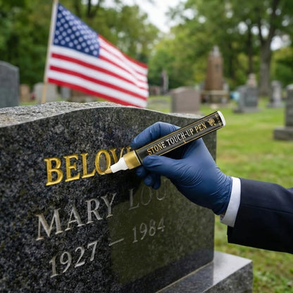Golden Tombstone Marker Pen for Restoring Faded Grave Inscriptions(2PCS)