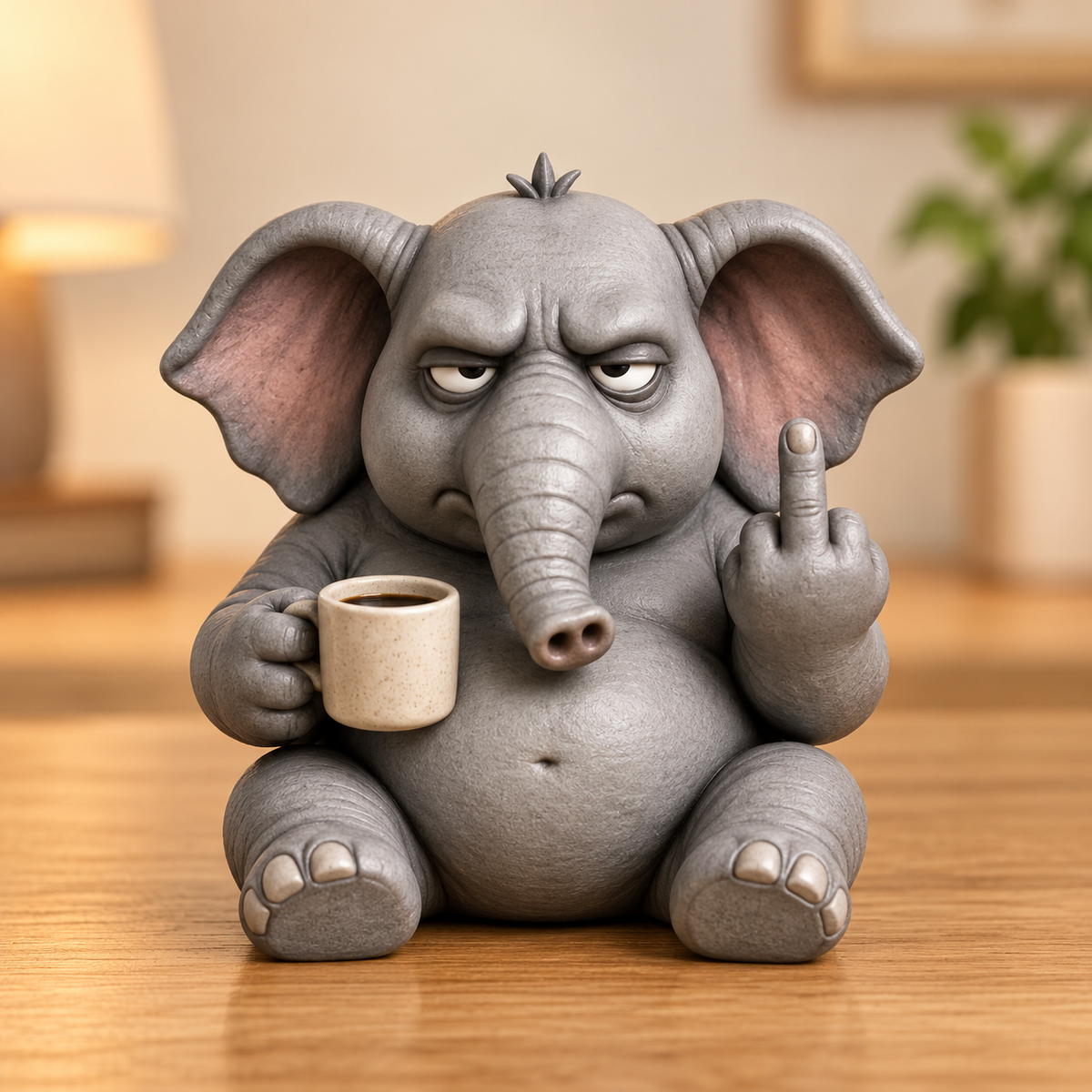 🖕 Grumpy Middle Finger Animal Figurines – Funny Desk Decor & Gifts