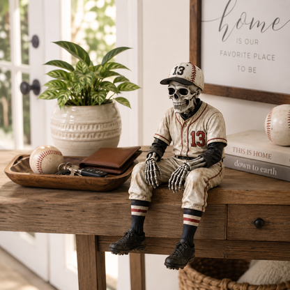 ⚾ Baseball Skeleton Shelf Sitter