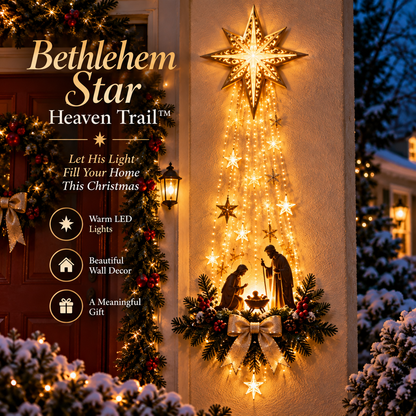 ✝️ Bethlehem Star of Faith™ – Lighted Nativity Wall Decor
