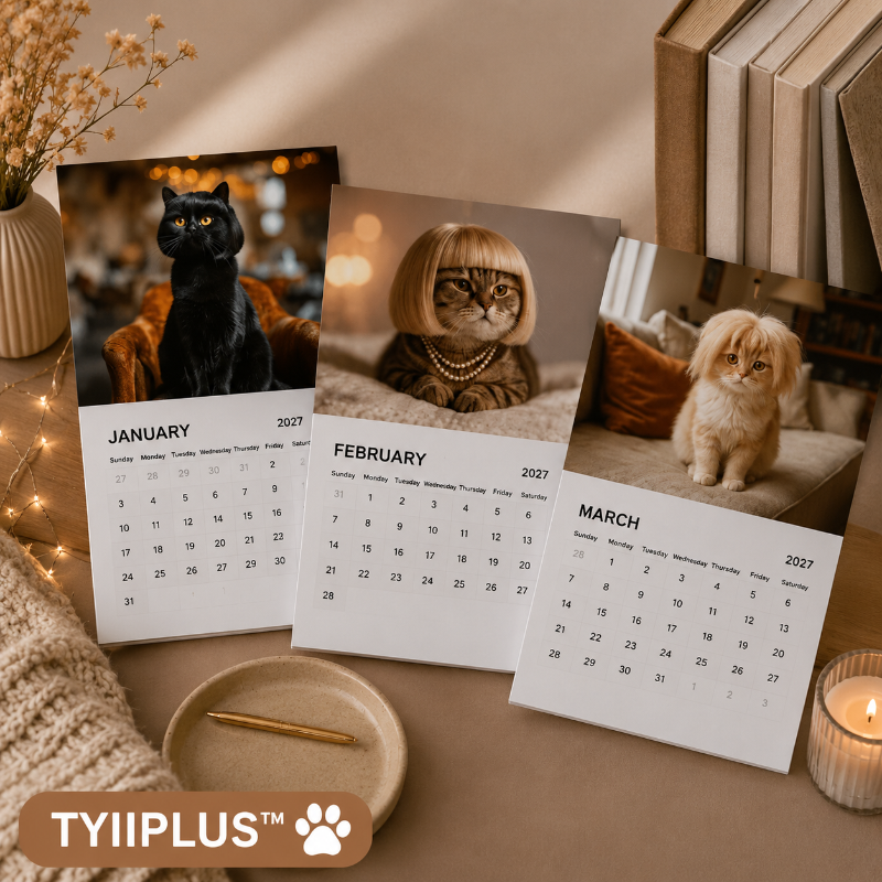 2027 Wigged Out Cat Calendar | Funny Cat Wall Calendar | 12-Month Gift for Cat Lovers