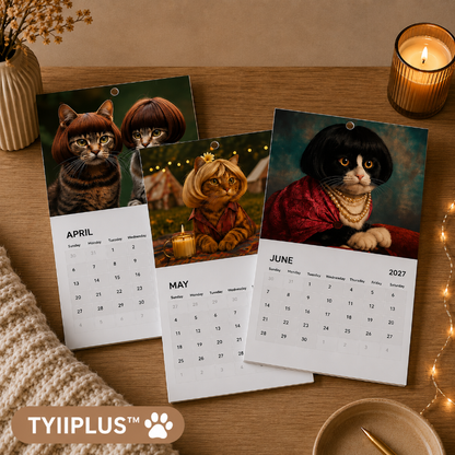2027 Wigged Out Cat Calendar | Funny Cat Wall Calendar | 12-Month Gift for Cat Lovers