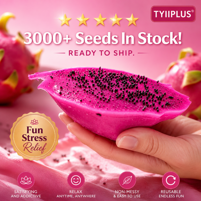 TYIIPLUS™ Dragon Fruit Slime Picking Sensory Toy with Tweezers – Reusable Stress Relief Fidget Toy for Adults & Teens