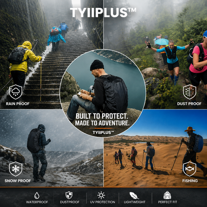 TYIIPLUS™ Waterproof Backpack Rain Cover – Lightweight Anti-Slip Rain & Dust Cover for Hiking, Camping & Travel (15–85L)