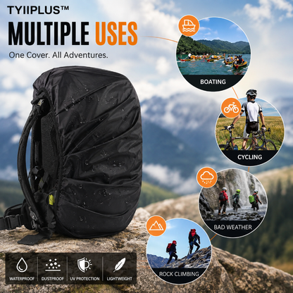 TYIIPLUS™ Waterproof Backpack Rain Cover – Lightweight Anti-Slip Rain & Dust Cover for Hiking, Camping & Travel (15–85L)