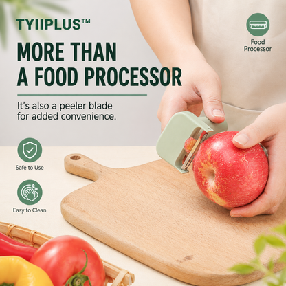 TYIIPLUS™ New 4-in-1 Rechargeable Food Chopper – 1200mAh Cordless Food Processor with 40W Motor, Slicer & Chopper Blades
