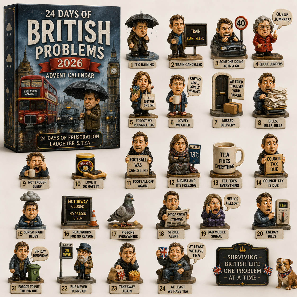 😂24 Days of British Problems 2026 Advent Calendar