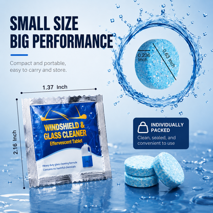TYIIPLUS™ 50-Pack Windshield Washer Fluid Concentrate Tablets – Portable Wiper Cleaning Tablets