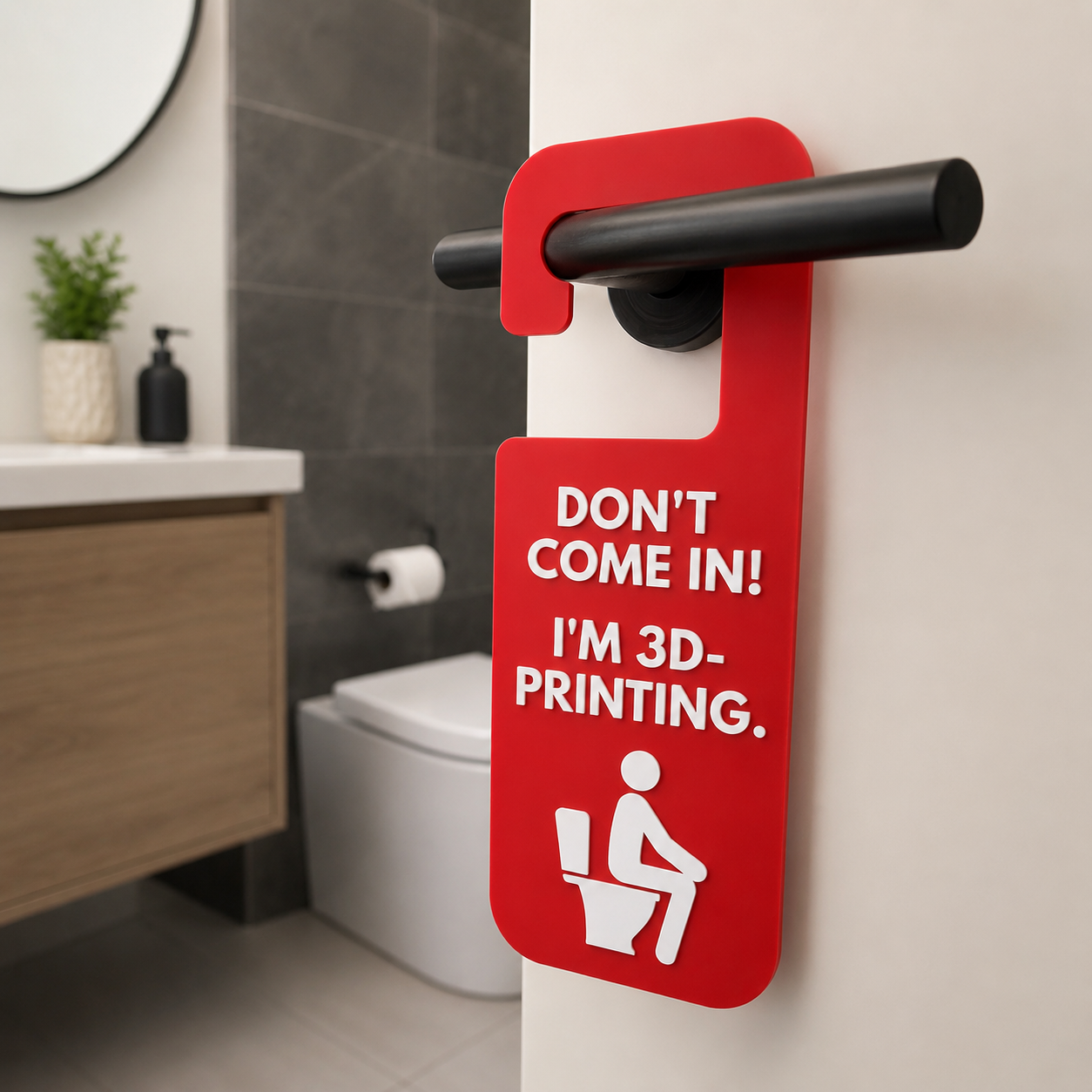 DON'T COME IN! Funny 3D Printing Door Hanger