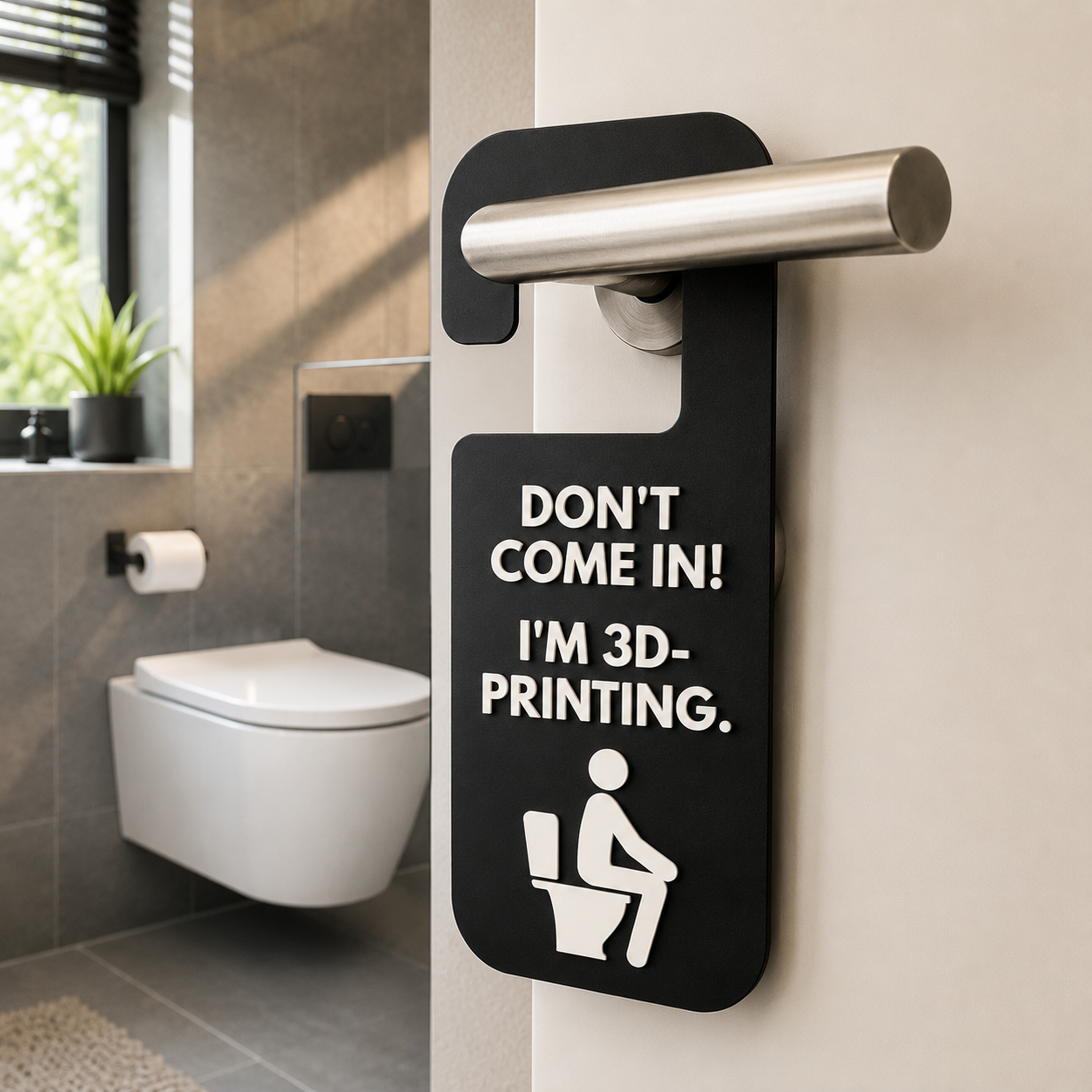 DON'T COME IN! Funny 3D Printing Door Hanger
