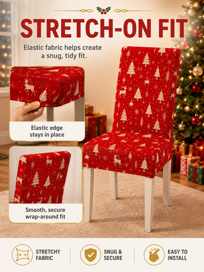 🎄Cartoon Printed Chair Covers for Living Room, Bedroom & Dining Room Decor