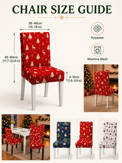 🎄Cartoon Printed Chair Covers for Living Room, Bedroom & Dining Room Decor