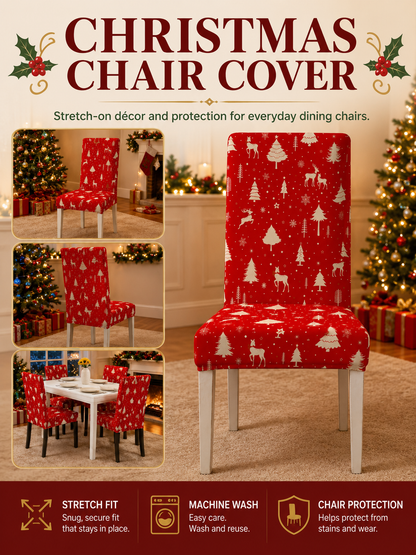 🎄Cartoon Printed Chair Covers for Living Room, Bedroom & Dining Room Decor