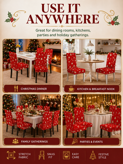 🎄Cartoon Printed Chair Covers for Living Room, Bedroom & Dining Room Decor