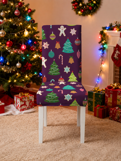 🎄Cartoon Printed Chair Covers for Living Room, Bedroom & Dining Room Decor