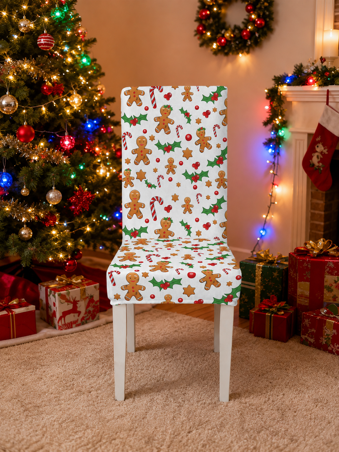 🎄Cartoon Printed Chair Covers for Living Room, Bedroom & Dining Room Decor