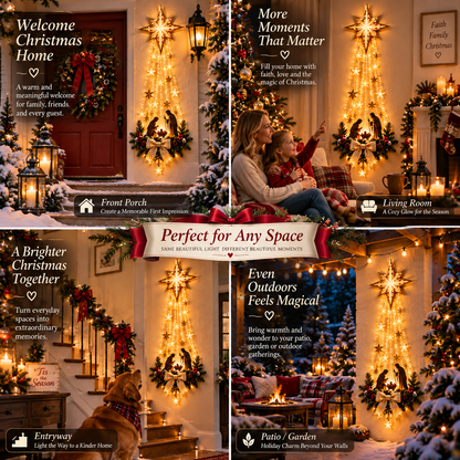 ✝️ Bethlehem Star of Faith™ – Lighted Nativity Wall Decor