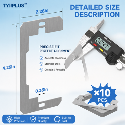 TYIIPLUS™ Wall Plate Spacers for Electrical Outlets – Heavy-Duty Metal Outlet Leveling Plates for Loose, Recessed & Crooked Boxes