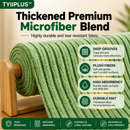TYIIPLUS™ 20-Piece Tearable Microfiber Cleaning Cloth Roll – Reusable Lint-Free Kitchen, Car, Glass & Electronics Cleaning Towels