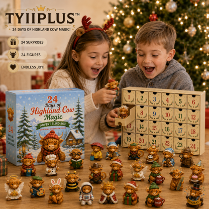 TYIIPLUS™ 24 Days of Highland Cow Magic Advent Calendar