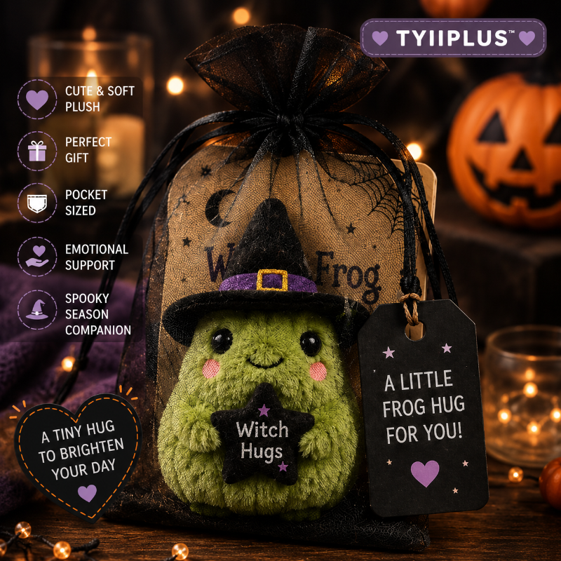 Halloween Pocket Hug™ Plush | Witch Frog & Emotional Support Pumpkin | Designed by Isabel Kline | TYIIPLUS™