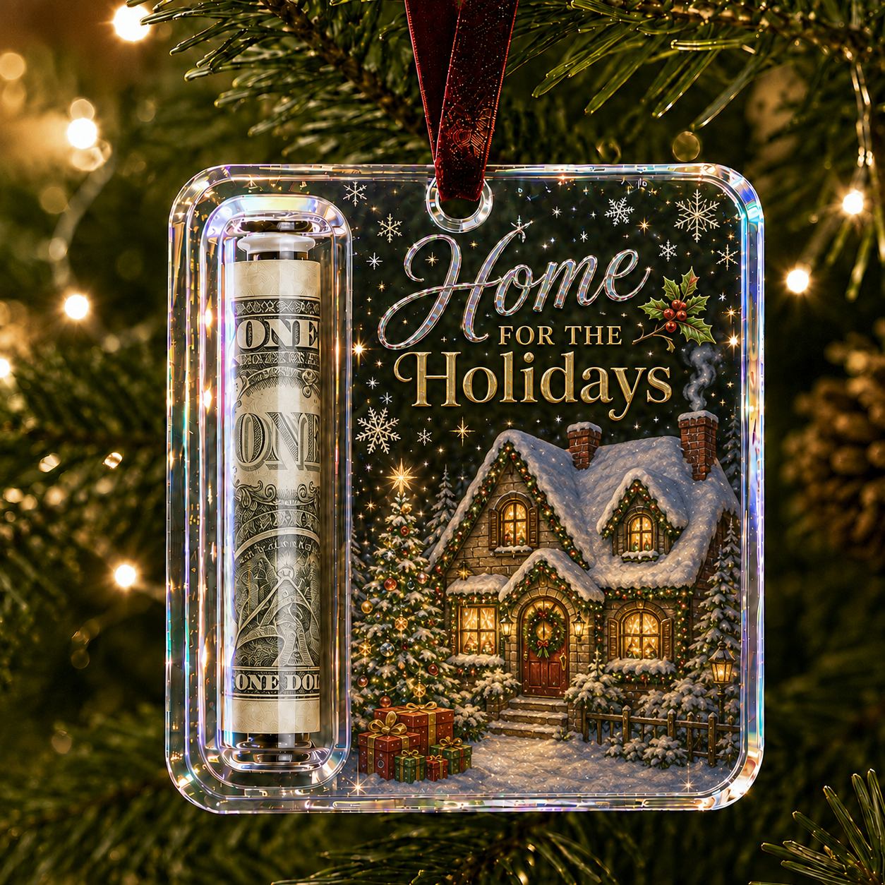 🎄 Christmas Cash Gift Ornament – Turn Cash Into A Christmas Surprise