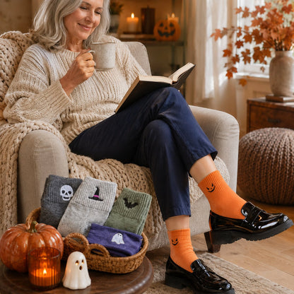 🎃 Halloween Embroidered Ankle Socks