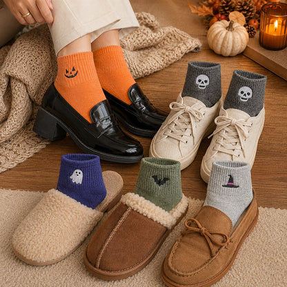 🎃 Halloween Embroidered Ankle Socks