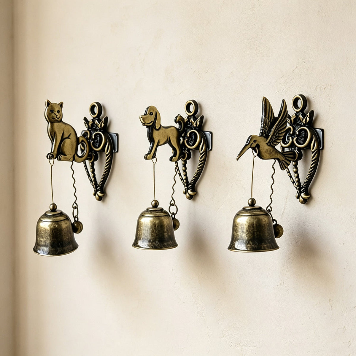 Vintage Animal Door Bell – Antique Bronze Hanging Bell, Decorative Door Chime for Home, Unique Housewarming Gift | TYII™