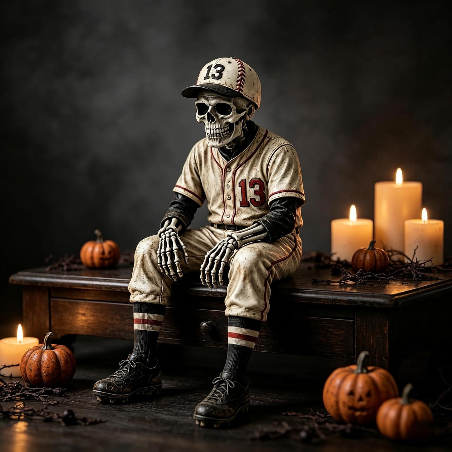⚾ Baseball Skeleton Shelf Sitter