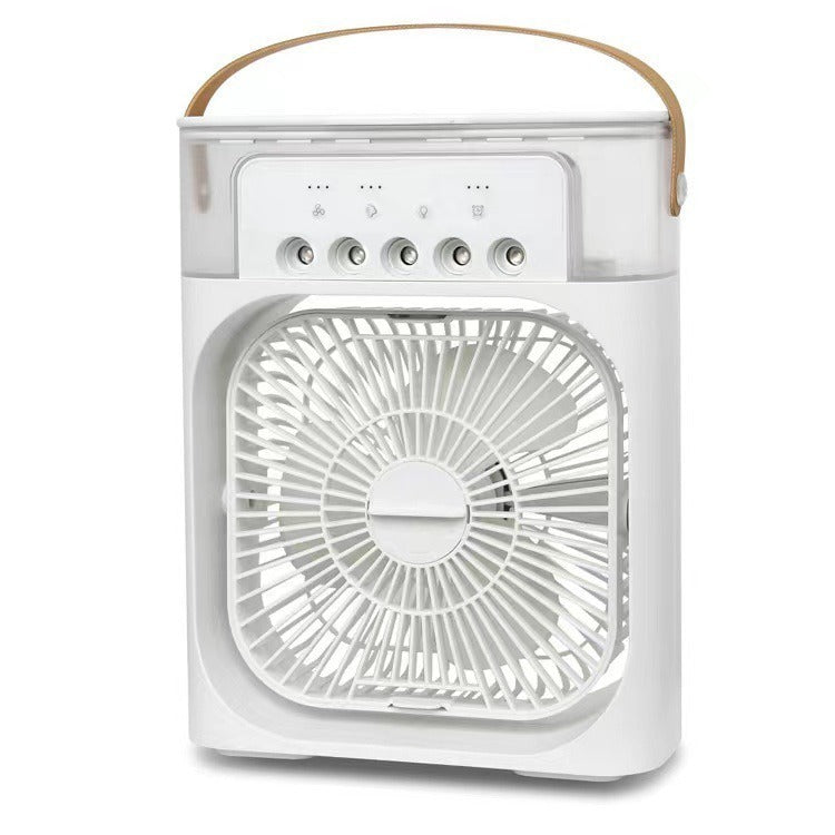 Portable Air Cooler Fan with 5 Spray Misting & 7 Color LED Night Light